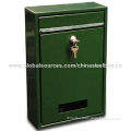 Steel Plate Mailbox with 2 Keys and Epoxy Powder Coated, Used for Storing Mails